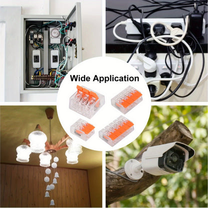 75x For Wago 221 Electrical Connectors Wire Block Clamp Terminal Cable Reusable