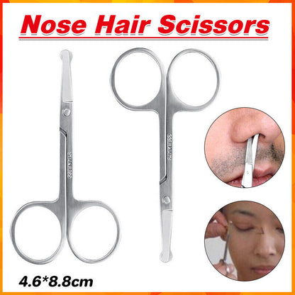 Nose Hair Remover Stainless Steel Scissors Trimmer Safety Clipper AU