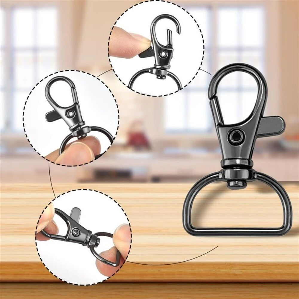 D Rings Key chain Clip Hook Bag Key Rings Swivel Clasps Lanyard Snap Hooks