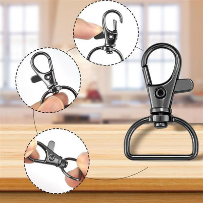 D Rings Key chain Clip Hook Bag Key Rings Swivel Clasps Lanyard Snap Hooks
