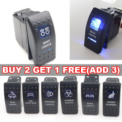 Spot Light 12V ARB Carling Rocker Waterproof Toggle Switch Blue LED Car Boat AU