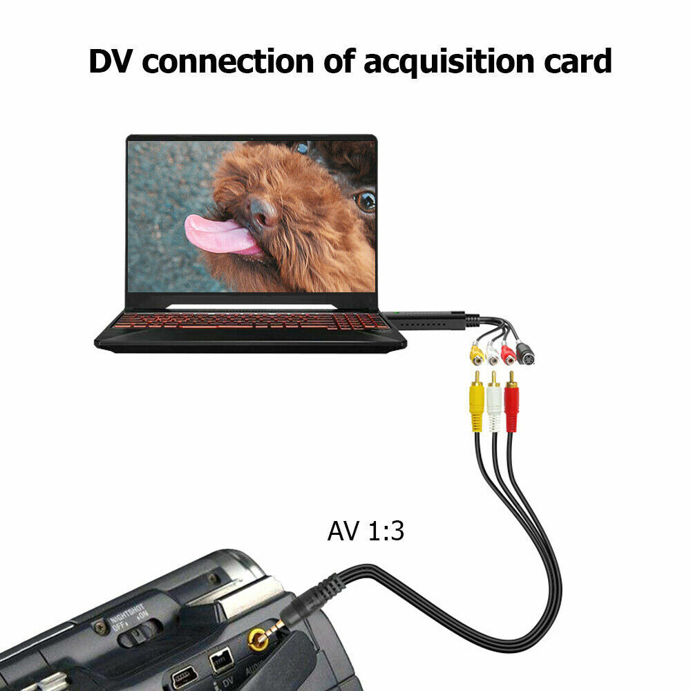 USB 2.0 RCA S-Video Capture Card (LS70) Convert VHS LP Tape to Digital DVD