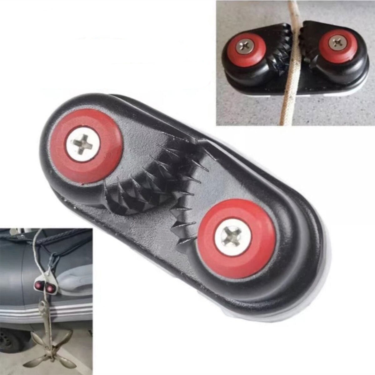 Aluminum Cam Cleat 2PCS Ball Bearing Fast Entry Boat Marine Sailing Rope Guide