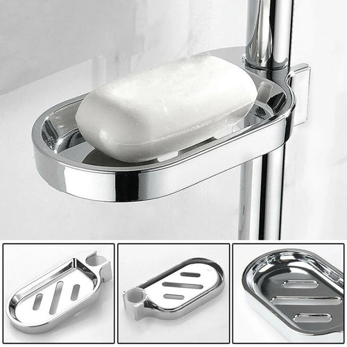 1-3X Adjustable Rail Slide Bathroom Bath Shower Soap Dishes Holder For 25mm Hole