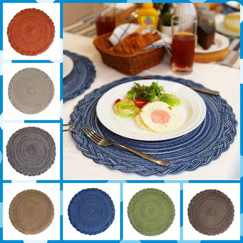 Round Woven Placemats Kitchen Table Place Mat Dining Table Cup Mat 18/30/38cm