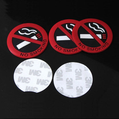5pcs No Smoking Sign Sticker Decal 50mm Round Self Adhesive Wall Window Car Safe