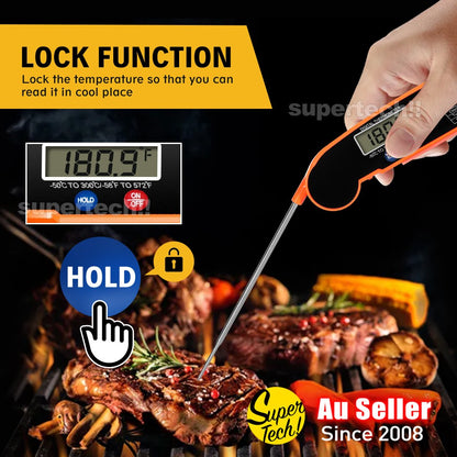Foldable Digital Thermometer Probe Temperature Kitchen Cooking Food BBQ Meat Jam