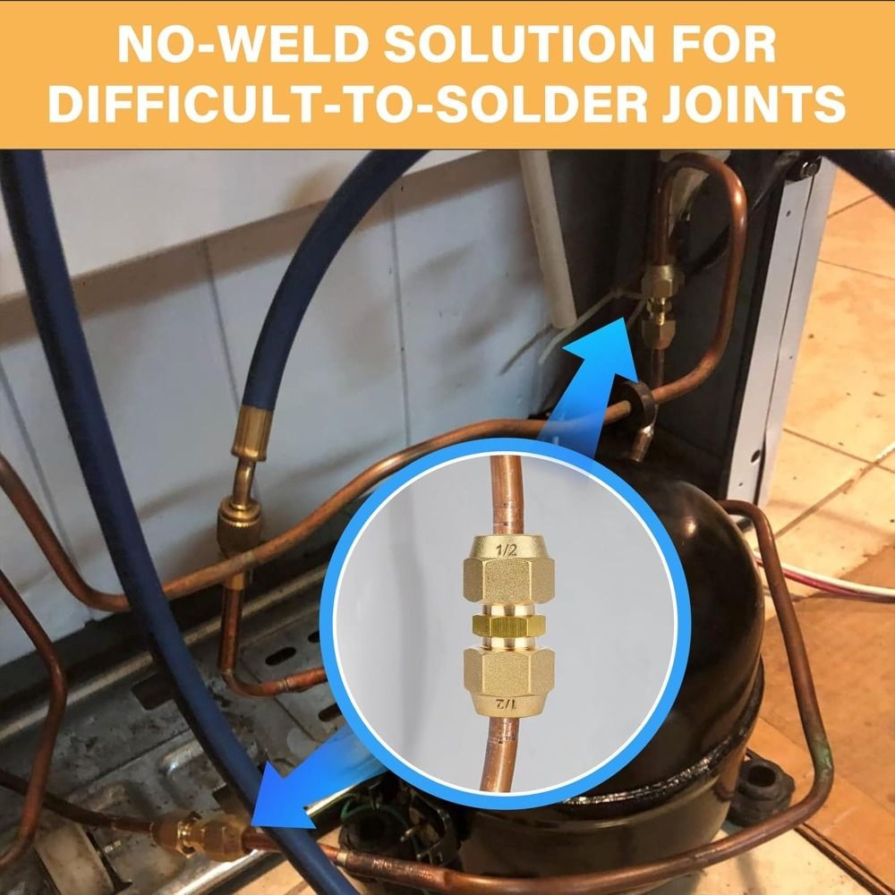 1/2" 1/4" 3/8" Copper Connectors  HVAC Air Conditioning Refrigeration