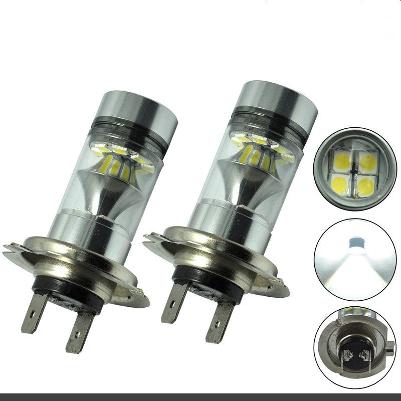 2 PC H7 60W LED Amber /White /Ice blue /Blue Projector Fog Driving Light Bulbs
