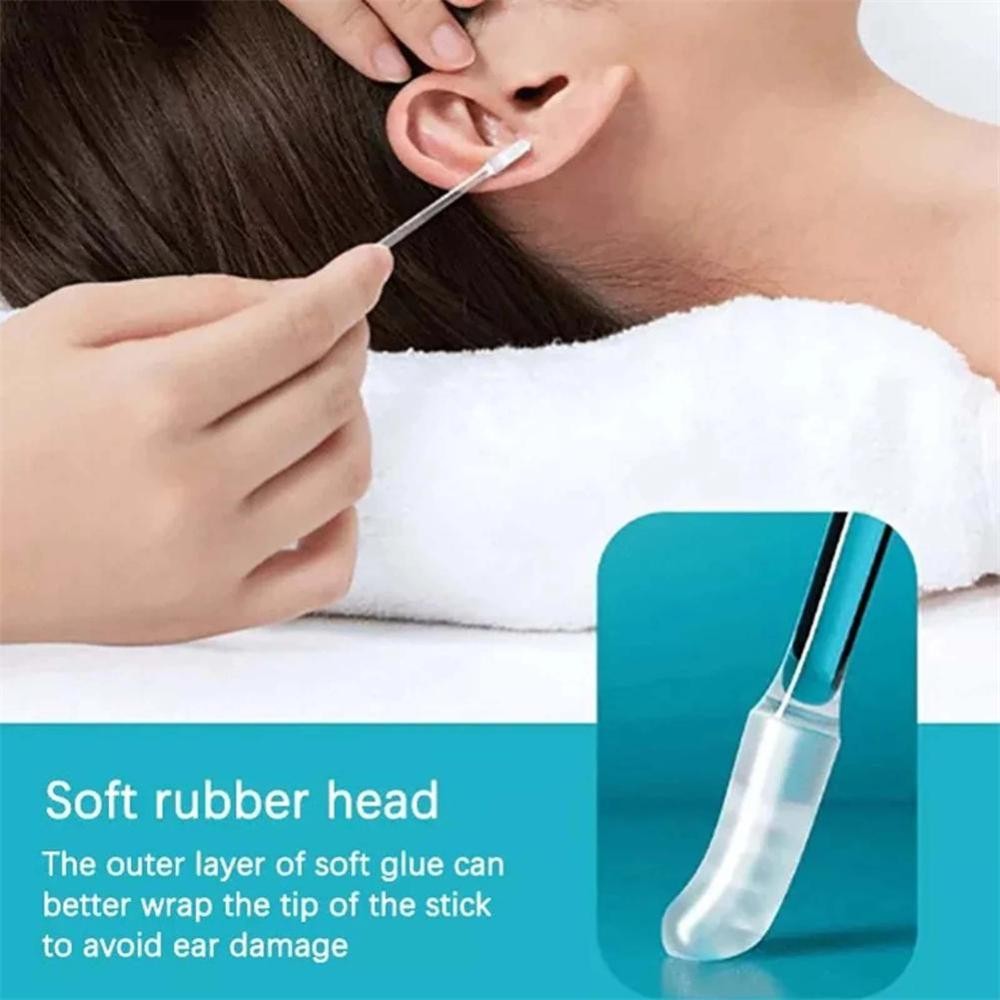 24-72PCS Sticky Ear Swabs Soft Earwax Cleaner Remover Sticks Home Use Wax Clean