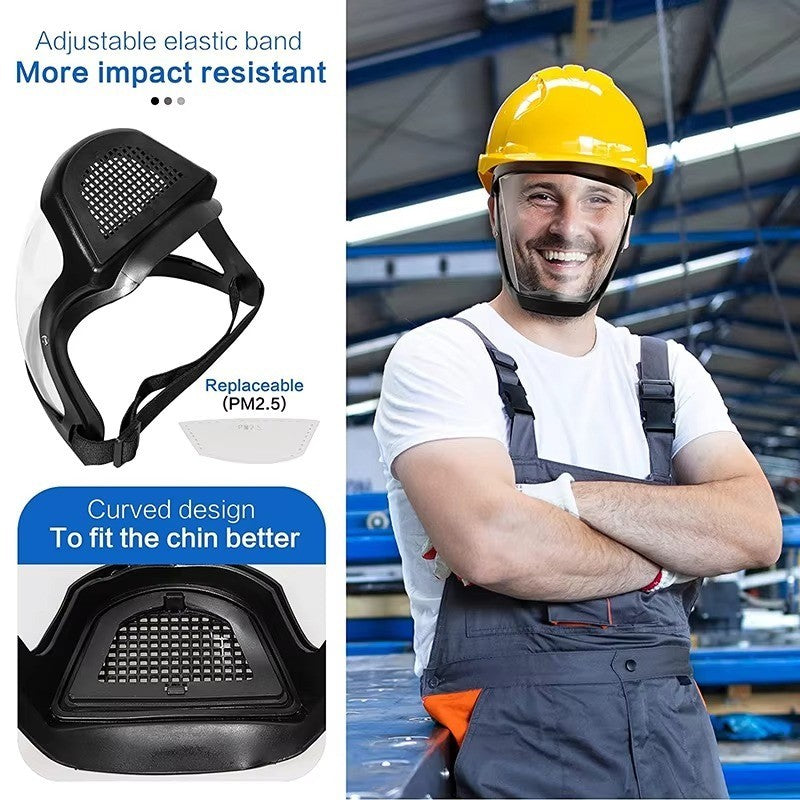 Head Cover Anti-fog Full Face Shield Super Protective Transparent Safety Mask