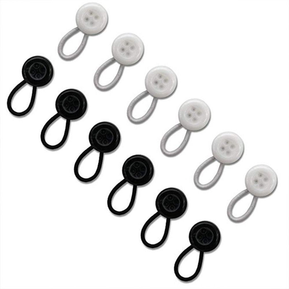 8Pcs Elastic Collar Button Extender  for Shirt Dress Pants