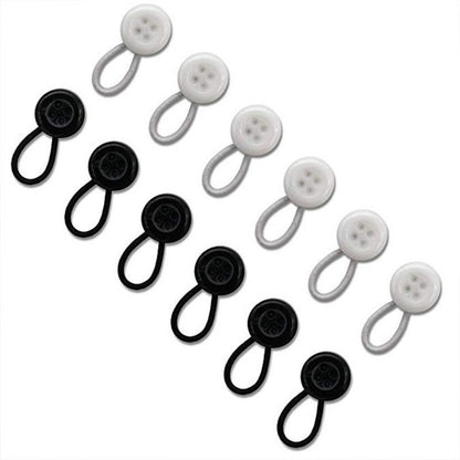 8Pcs Elastic Collar Button Extender  for Shirt Dress Pants