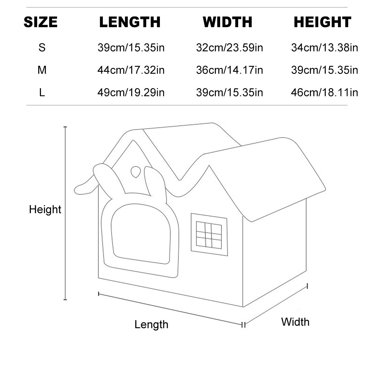Foldable Washable Pet House Four Seasons Dog Bed Cat Kennel Enclosed Dog House