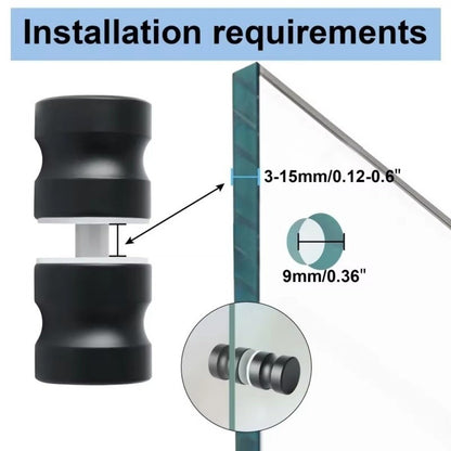 Aluminum Shower Glass Door Handle Sliding Shower Doors Knob  Bathroom Hardware