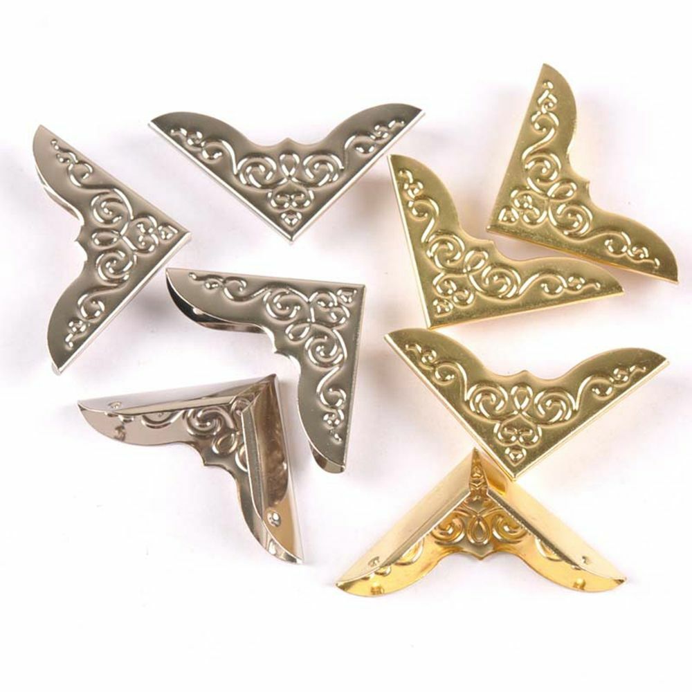 40pcs Book Edge Protectors Album Corner Folder metal bronze Scrapbooking Tool AU