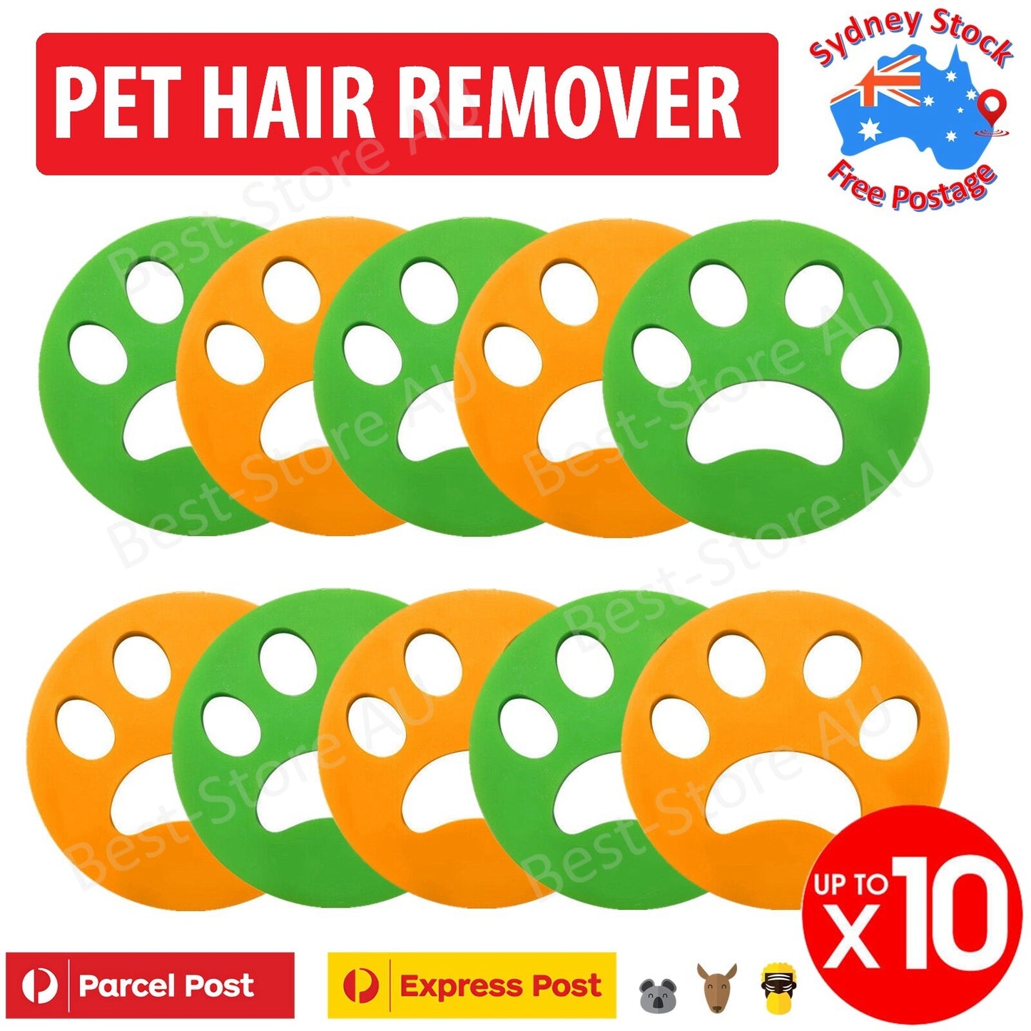 2-10x Pet Hair Remover Dog Cat Fur Lint Catcher Laundry Washing Machine Reusable