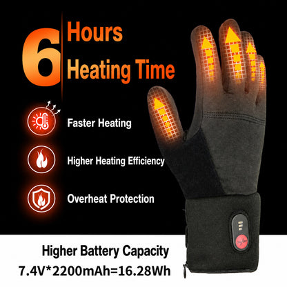 Electric Heated Gloves Ultra-Thin Touch-Screen Lightweight Hand Warmers Ourdoor