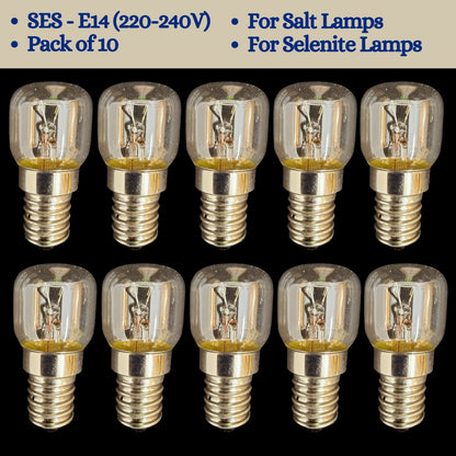 Light Bulbs for Salt Lamps and Selenite Lamps 7W, 15W, 25W - SES E14 (220-240V)