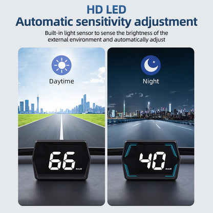 Car HUD Head Up GPS Speedometer Digital Universal Speedo Speed MPH KMH Display