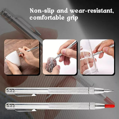 2PCS Metal Tungsten Carbide Scribing Pen Tip Steel Scriber Scribe Mark Marker AU