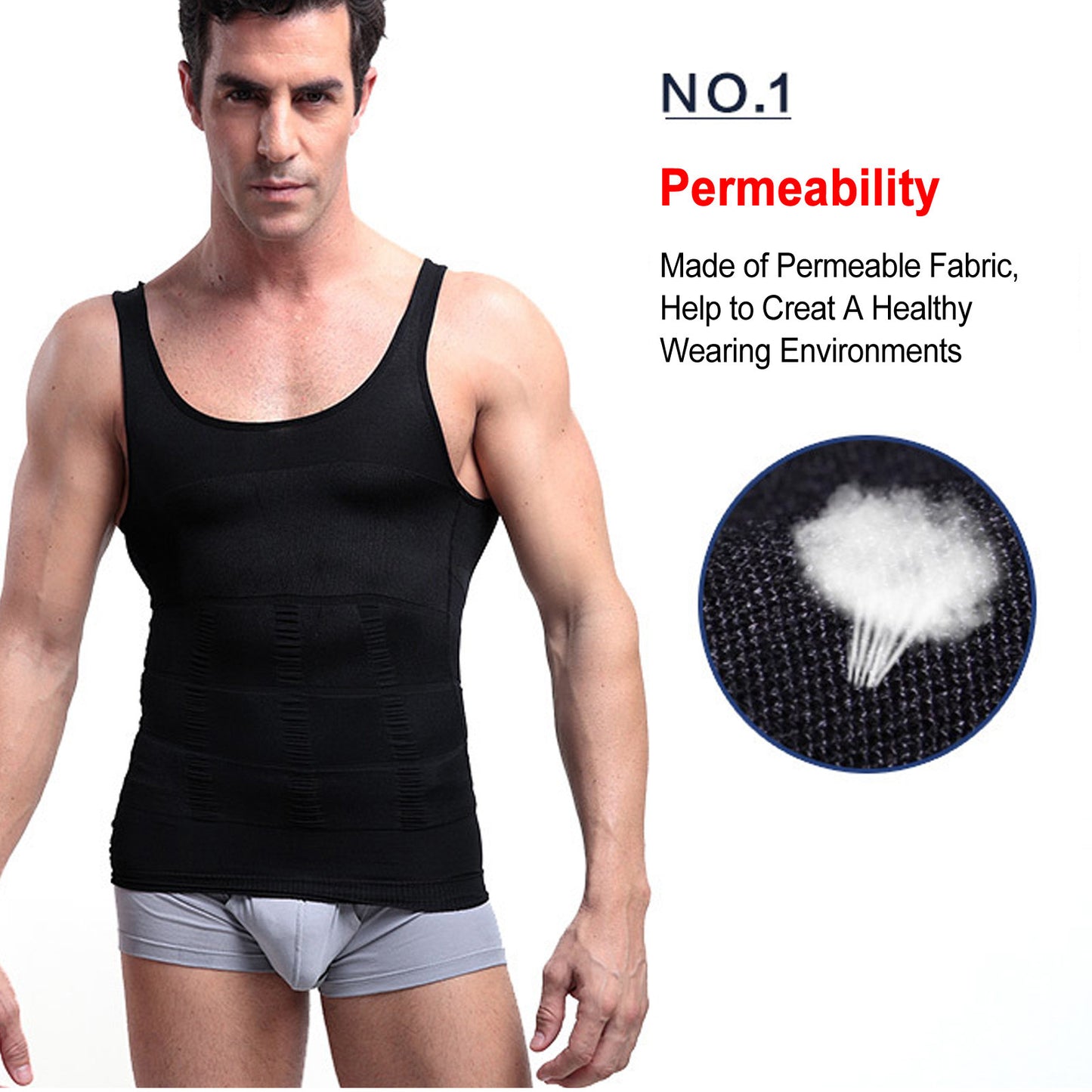 MEN MEN'S SLIMMING BODY SLIM SHAPER UNDERWEAR CORSET COMPRESSION VEST/SHIRT