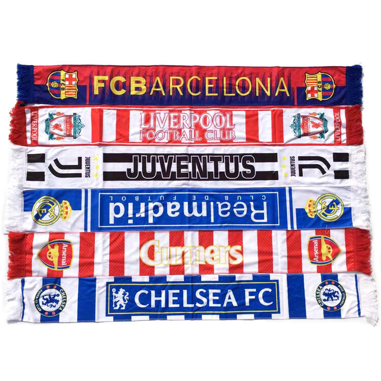 Football Soccer Fan Scarf team emblem warm Souvenir scarf cheering handkerchief