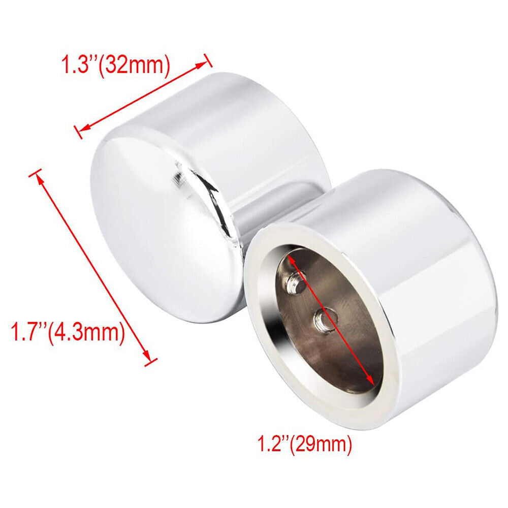 Chrome Front Axle Cap Nut Covers Compatible With Harley Davidson Dyna Heritage
