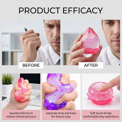 Dream Drop Fidget Solid Squish Toy Sensory Toys Teardrop  Stress Squeeze Ball