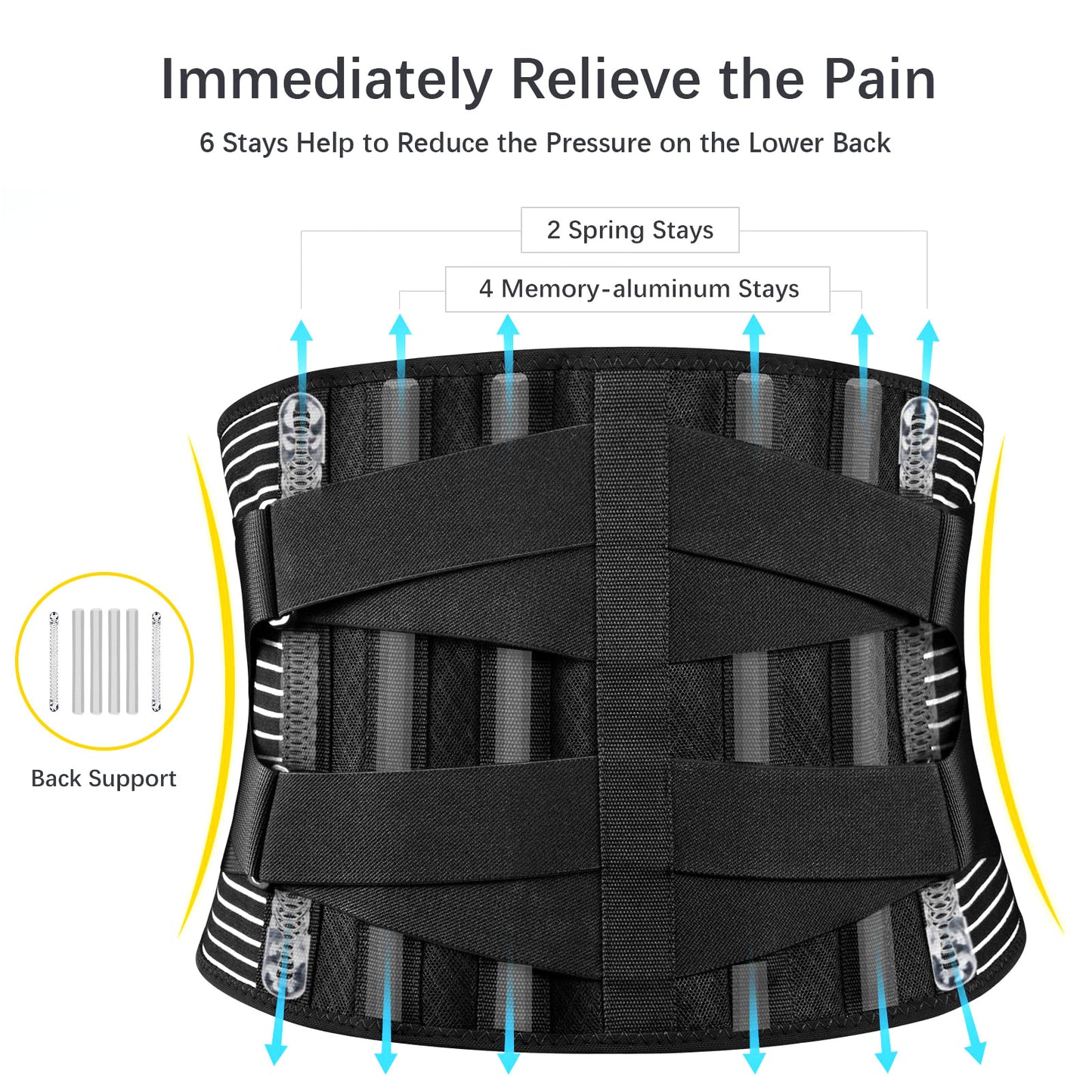 Lumbar Lower Back Support Brace Pain Relief Posture Orthosis Waist Belt Therapy
