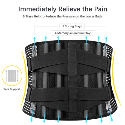 Lumbar Lower Back Support Brace Pain Relief Posture Orthosis Waist Belt Therapy