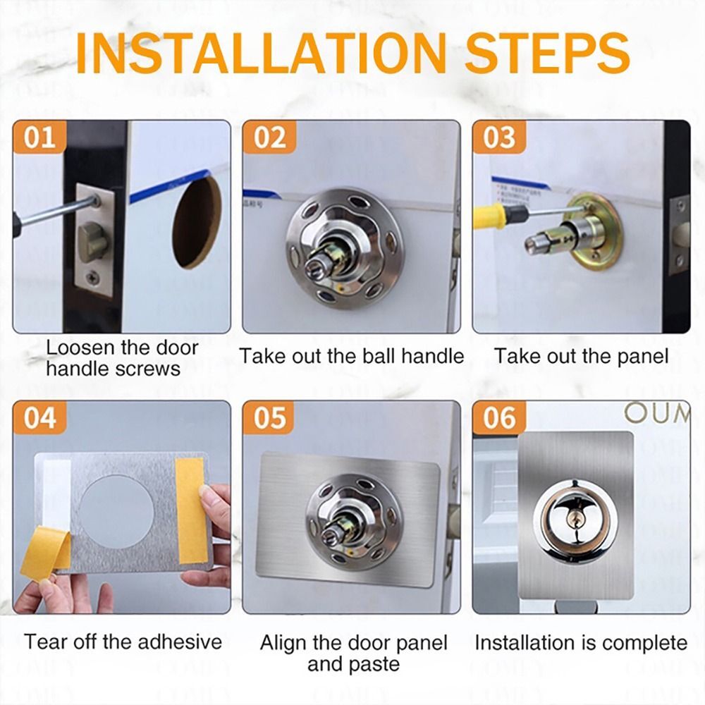 1Pcs/2Pcs Handle Knob Fixing Door Plate Reinforcement Cover Fixing Plate