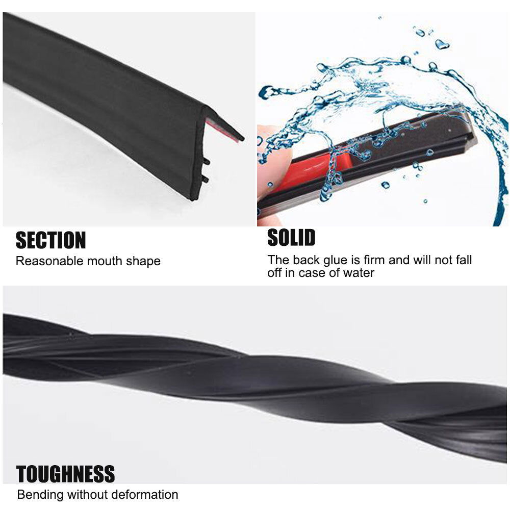 4M Compatible with Ford V Shape Car Side Window Trim Edge Mould Rubber Sealing Strip