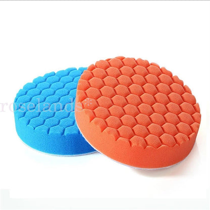 5pc/set 5"(125mm)/6"(150mm) Hex Logic Sponge Buffing Polishing Pads for Polisher