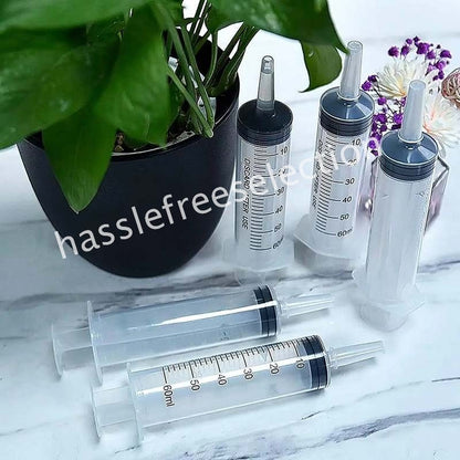 10-100PCS Disposable Plastic Syringes 1ml 5ml 10ml 20ml Measuring Tube Funnel