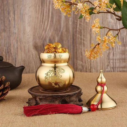 1Pcs Feng Shui Fortune Protection Fire-avoiding Dragon Gourd
