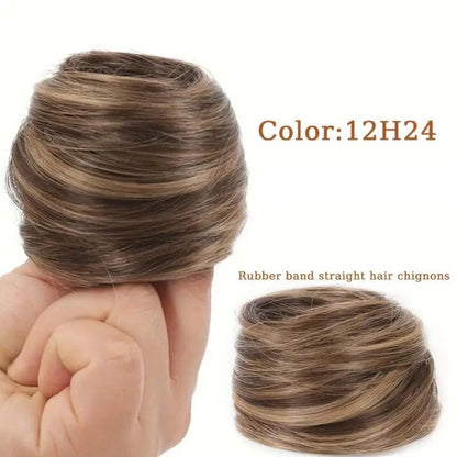 Elegant Messy Bun Hair Piece Scrunchie Updo Cover Hair Extension Thick Hairpiece