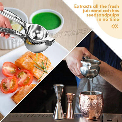 Stainless Steel Manual Hand Press Lemon Squeezer Fruit Orange Citrus Juice AU
