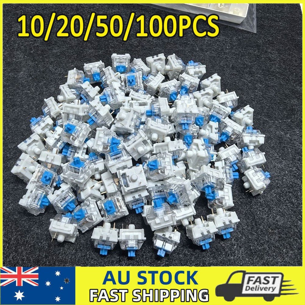 Mechanical Keyboard Switches, Blue Clicky 3-Pin 10/20/50/100Pcs