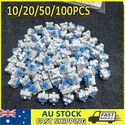 Mechanical Keyboard Switches, Blue Clicky 3-Pin 10/20/50/100Pcs