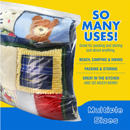 100-1000x 12 Sizes Zip Lock Plastic Bags Thick Resealable Ziplock WHOLESALE BULK