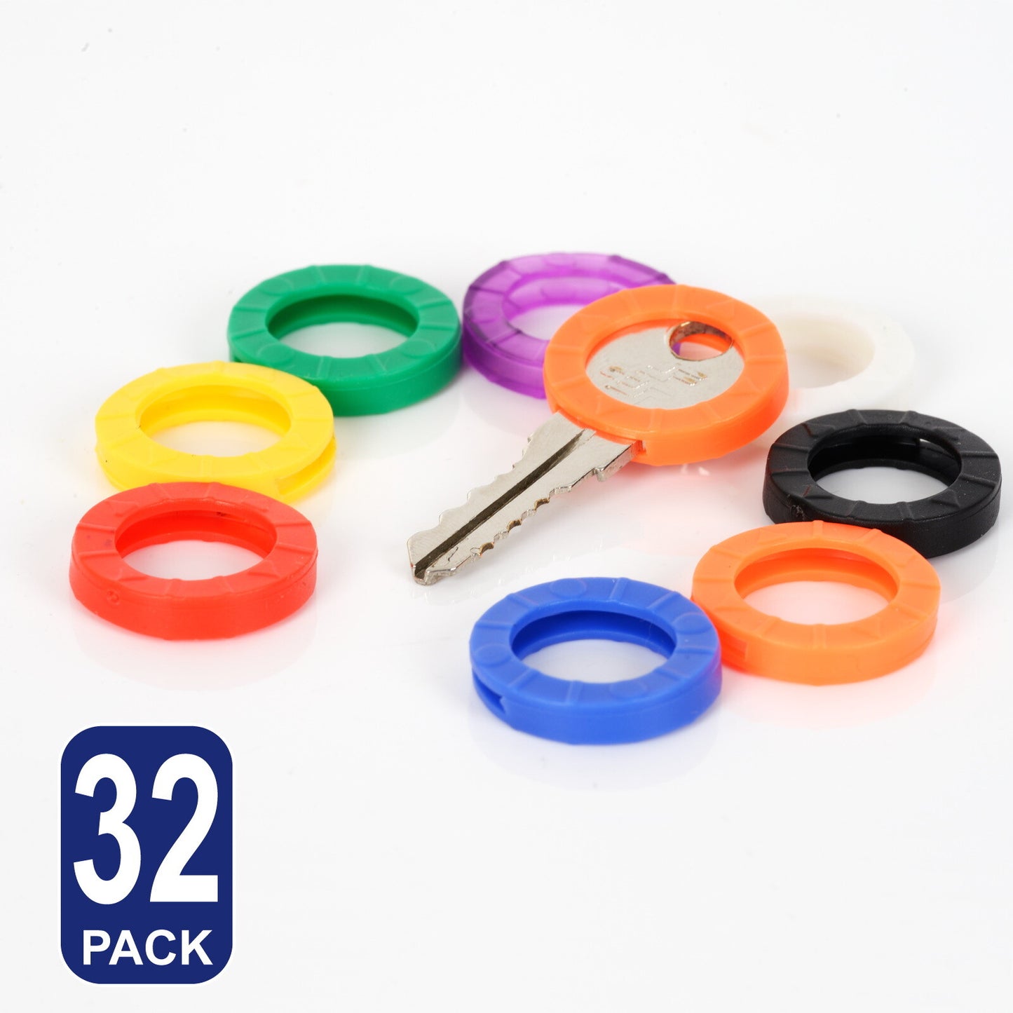 32X Key Indicate Cover Silicone Ring Cap Flexible Elastic Indicator Keyring Case