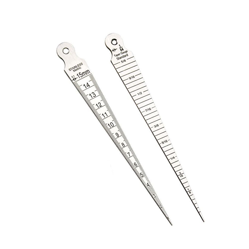1-15mm Welding Gauge Stainless Steel Taper Ruler Taper Gauge  Aperture