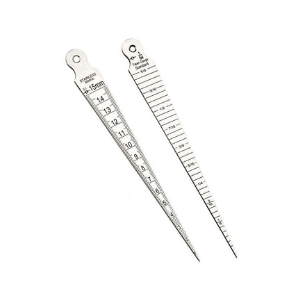 1-15mm Welding Gauge Stainless Steel Taper Ruler Taper Gauge  Aperture