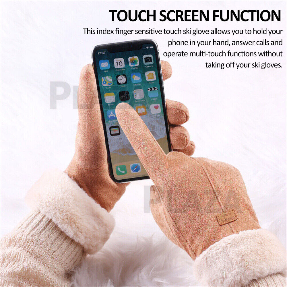 Women Winter Gloves Thermal Touch Screen Warm Windproof Soft Outdoor AU