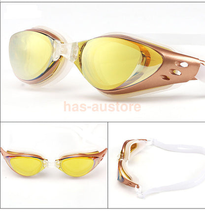 Prescription Swimming Goggles Myopia Adult Kids Quality Anti-fog to -10.0 NEW AU