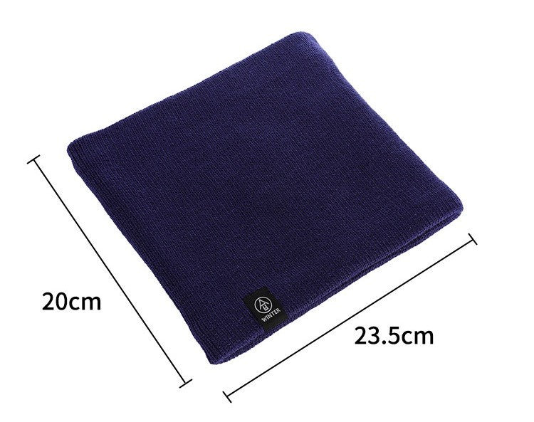 Neck Warmer Tube Winter Knitted Scarf Thermal Insulation Fleece Thick Knit Snood