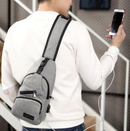 Durable Mens Chest Bag Shoulder Backpack Man Sling Cross Body Satchel Travel Bag