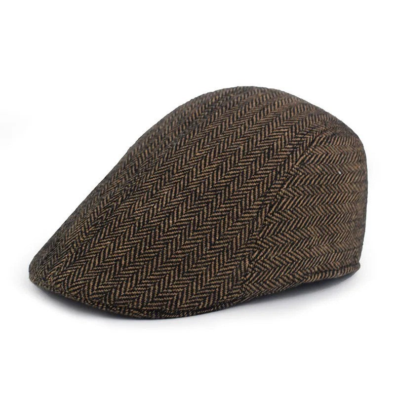 Mens Newsboy Gatsby Cabbie Golf Hat Driving Beret Flat Retro Fashion Cap – Compatible with Golf