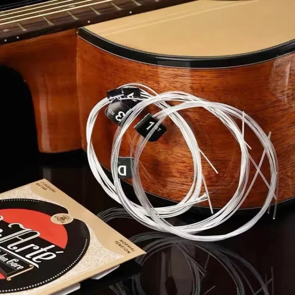 D'Addario EJ45/49 Pro-Arte Black Nylon Classical Guitar Strings, Normal Tension